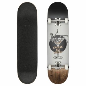 Globe G1 Excess Skateboard  8 x 31,6 wei&szlig;/braun