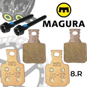 Magura Bremsbeläge 8.R Race MT Scheibenbremse mit Belagshalteschrauben gold