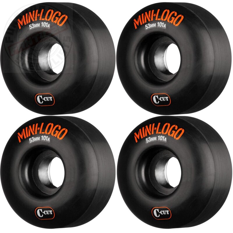 Mini Logo C-Cut Skateboard Rollen 53mm 101a schwarz