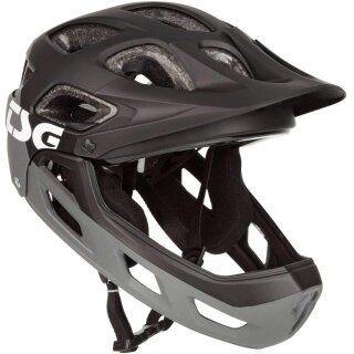 TSG Seek Youth FR Kinder Full Face Helm flow grau/schwarz XXS/XS (52-54cm)