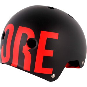 Core Street Stunt-Scooter Skate Dirt Helm Schwarz/Logo Rot S/M (55-58cm)