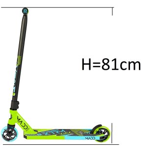 MGP Madd Gear Kick Extreme Stunt-Scooter H=81cm  Trick Tret Roller grün blau 