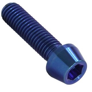 Titan M8x30 Schraube DIN912 konisch blau