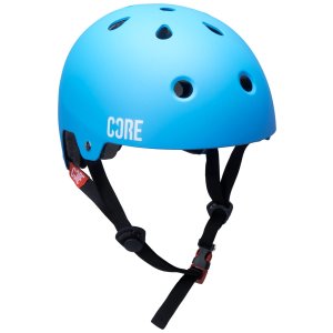Core Street Stunt-Scooter Skate Dirt Helm Blau/Logo Weiß XS/S (48-54cm)