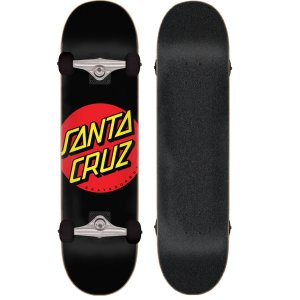 Santa Cruz Classic Dot Skateboard 8 x 31,6 schwarz/schwarz