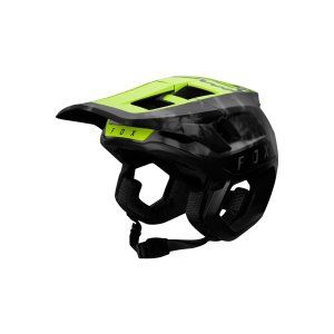 Fox Dropframe PRO Helm Mips schwarz neon camo Glow Yel S