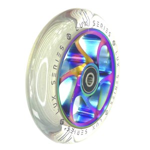 Striker Lux Stunt Scooter Rolle 6 Spoked 110mm Neochrom/PU Clear