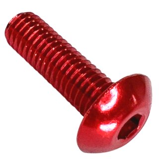 Alu M5x16 Linsenkopfschraube für Flaschenhalter Rot
