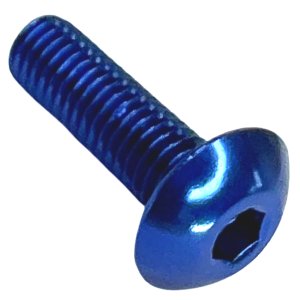 Alu M5x16 Linsenkopfschraube für Flaschenhalter Blau
