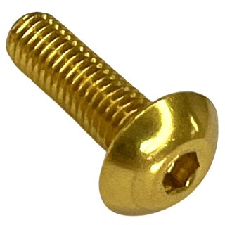 Alu M5x16 Linsenkopfschraube für Flaschenhalter Gold