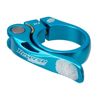 Reverse Alu Sattelstützen Long Life Klemme 34,9mm hell blau