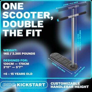Indo Kickstarter Trampolin Stunt-Scooter Trick Trainer 570-670 H=62-72cm