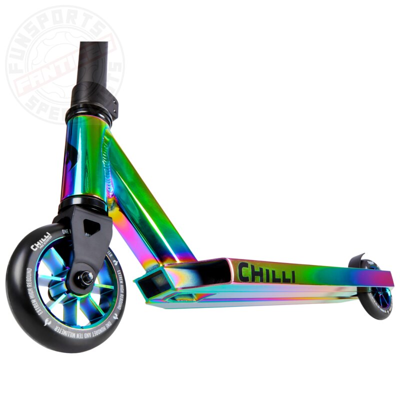 Chilli Pro Base Rocky Stunt-scooter H=82cm neochrome + Fantic26 Griptape
