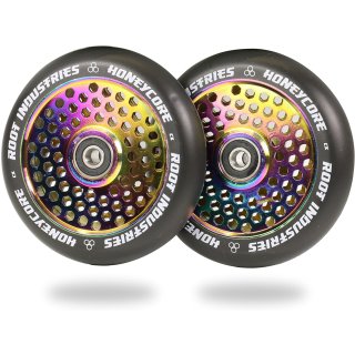 2 x Root Industries Honeycore Stunt-Scooter Rolle 110mm Neochrom/PU Schwarz