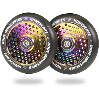 2 x Root Industries Honeycore Stunt-Scooter Rolle 110mm Neochrom/PU Schwarz