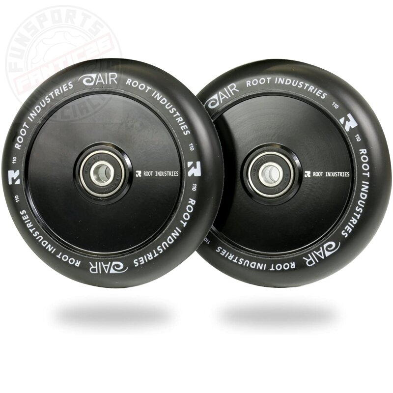 2 x Root Industries Air Stunt-Scooter Rolle 110mm Schwarz/PU Schwarz