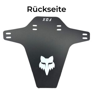Fox Mud Guard Fahrrad Schutzblech Retro Logo Schwarz