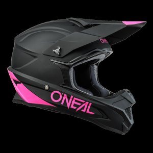 ONeal 1Series Motorradhelm solid schwarz/pink XS (53/54cm)