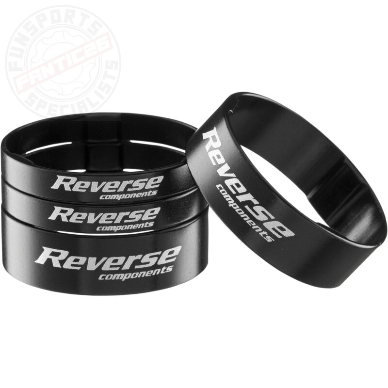 Reverse Alu Vorbau / SCS Spacer Set 1 1/8'' 2x 5mm 2x 10mm schwarz