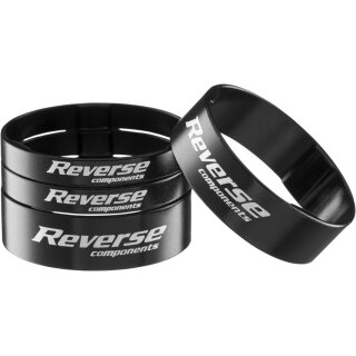 Reverse Alu Vorbau / SCS Spacer Set 1 1/8 2x 5mm 2x 10mm schwarz
