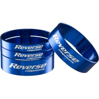 Reverse Alu Vorbau / SCS Spacer Set 1 1/8 2x 5mm 2x 10mm dunkel blau