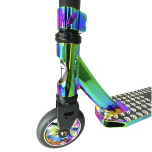 Bewegt Next Level Stunt-Scooter H=85,5cm Rainbow Neochrome
