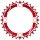 Reverse Narrow E-Bike Kettenblatt 1x10,11,12 - fach 32 Zähne 104mm rot