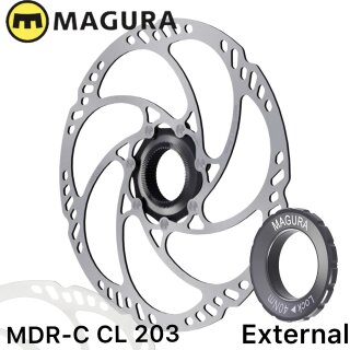 Magura Bremsscheibe MDR-C CL Center Lock mit Lockring für Steckachse Ø 203mm "External"