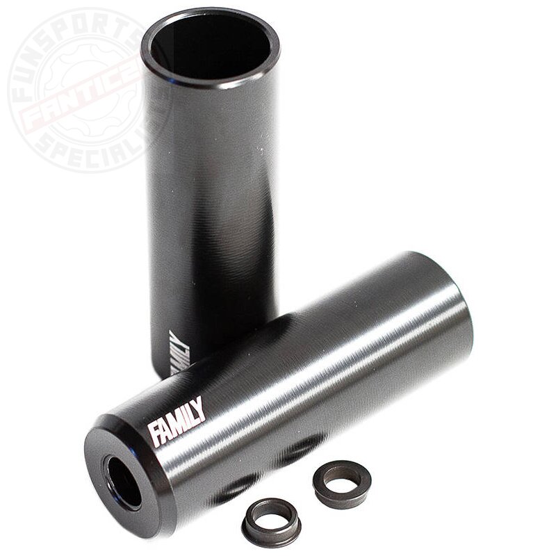 Family Alloy 2-Pack BMX Pegs Schwarz