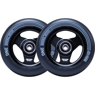 2x Tilt Stage I Stunt Scooter Rollen 110mm 3 Spoked Schwarz/PU Schwarz (2er Pack)