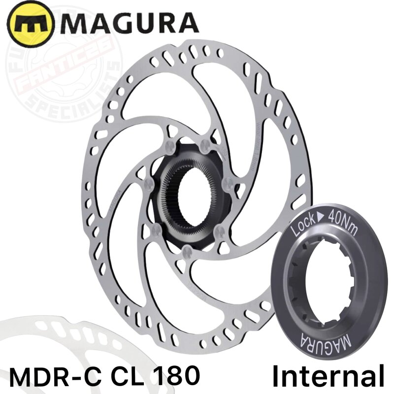 Magura Bremsscheibe MDR-C CL Center Lock mit Lockring für Schnellspannachse Ø 180mm "Internal"