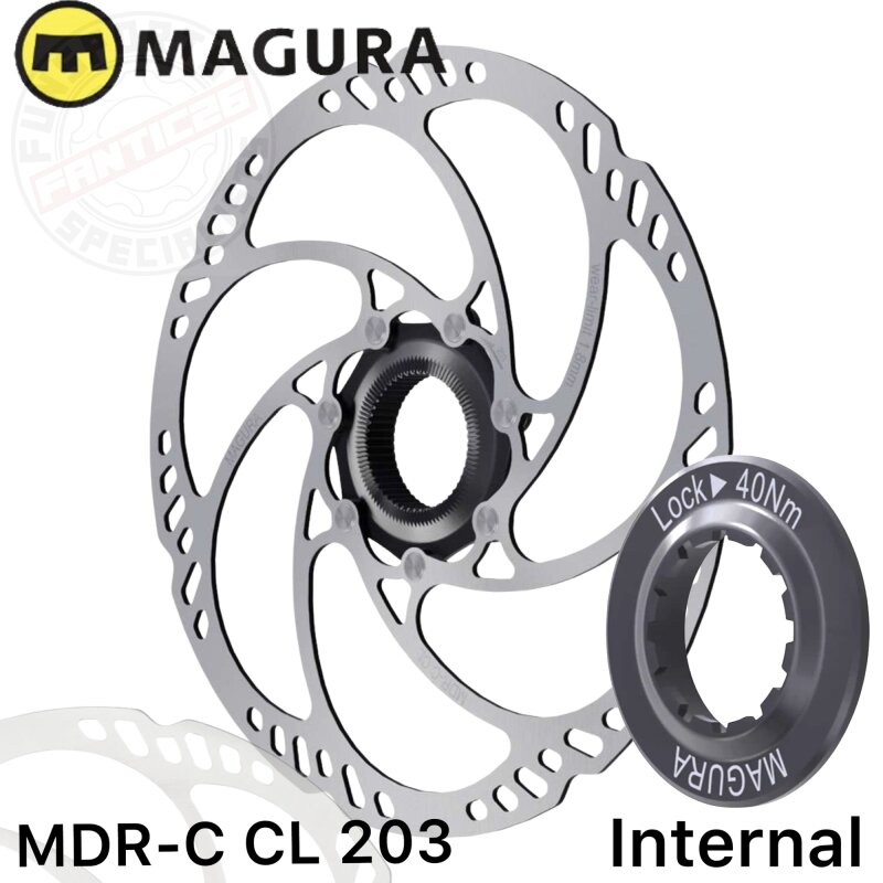 Magura Bremsscheibe MDR-C CL, Center Lock mit Lockring für Schnellspannachse Ø 203mm "Internal"
