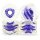 Shark Wheels DNA Longboard Rollen 72mm/78a (4er Set) ghost dark purple