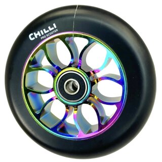Chilli Pro Stunt-Scooter Rolle spoked Reaper Grim 110mm Neochrom/PU Schwarz