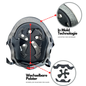Rugged Stunt-Scooter / Skate / Inliner / Fahrrad Helm leicht weiß S (53-55cm)