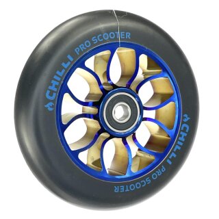 Chilli Pro Stunt-Scooter Rolle Spoked Reaper Grim 110mm Blauchrom/PU Schwarz