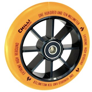 Chilli Pro Stunt-Scooter Spoked Base Rolle 110mm Schwarz/PU Orange