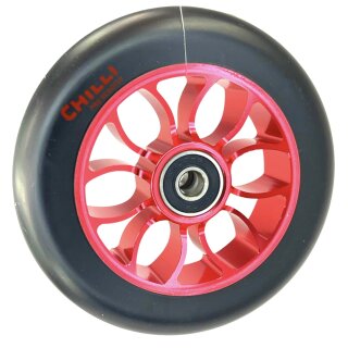 Chilli Pro Stunt-Scooter Rolle spoked Reaper Grim 110mm Rot/PU Schwarz