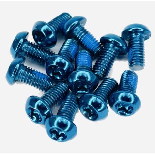 Reverse M5x10 Torx Bremsscheiben Disc Befestigungsschrauben (12er Set) blau