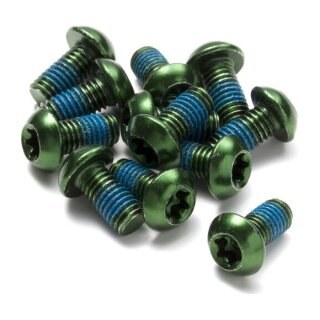 Reverse M5x10 Torx Bremsscheiben Disc Befestigungsschrauben (12er Set) grün