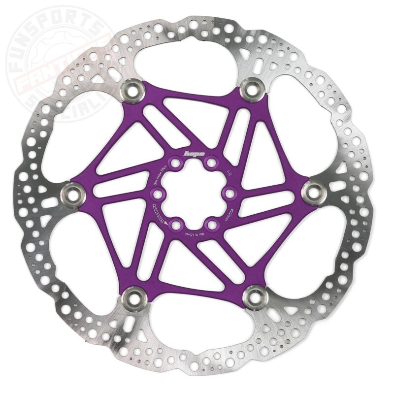 Hope Bremsscheibe 220mm 6 Bolt Floating Purple