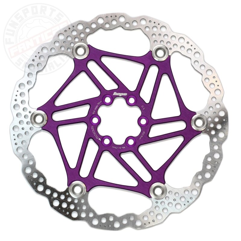 Hope Bremsscheibe 203mm 6 Bolt Floating Purple