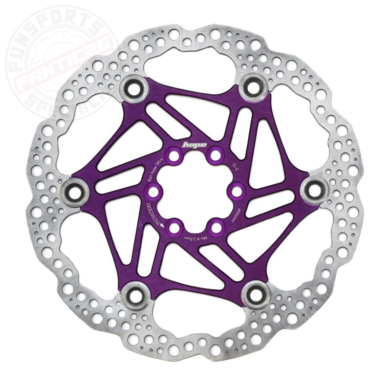 Hope Bremsscheibe 180mm 6 Bolt Floating Purple