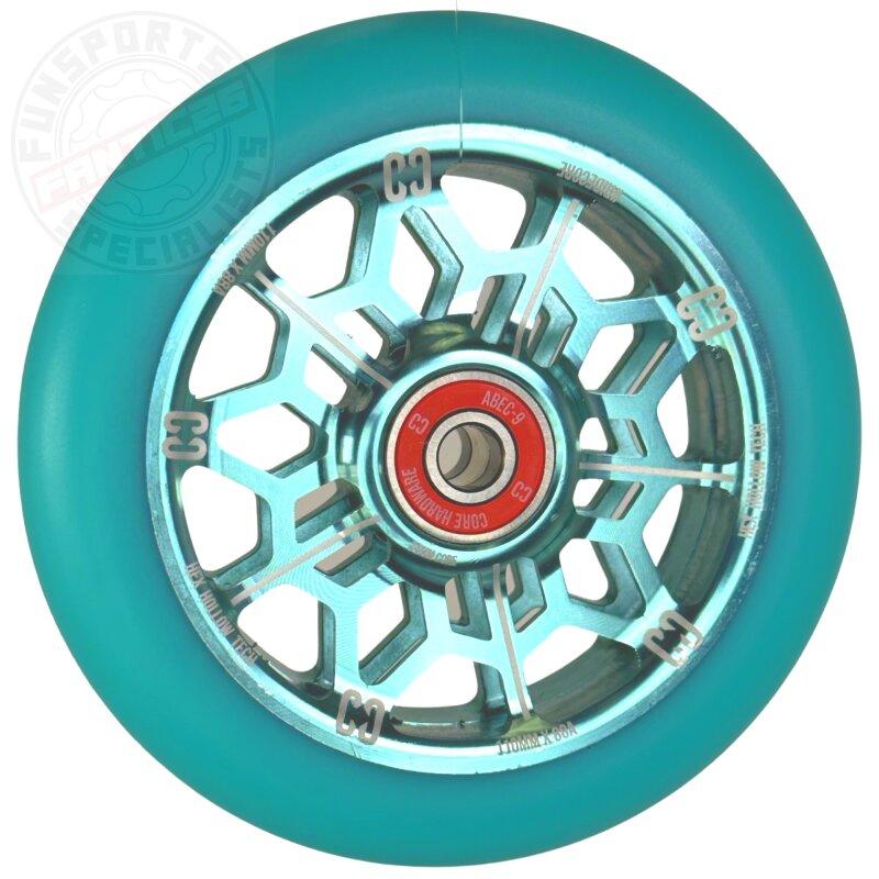 Core Hex Hollow Stunt-Scooter Rolle 110mm Mint Blau