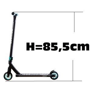Bewegt Next Level Stunt-Scooter H=85,5cm Schwarz / Mint