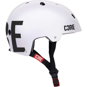 Core Street Stunt-Scooter Skate Dirt Helm Weiß/Logo...
