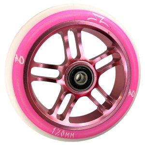 AO Stunt-Scooter Rolle spoked 120mm pink/PU wei&szlig;
