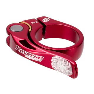 Reverse Alu Sattelstützen Long Life Klemme 34,9mm rot