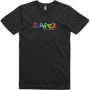 Apex Rainbow Logo T-Shirt schwarz L 