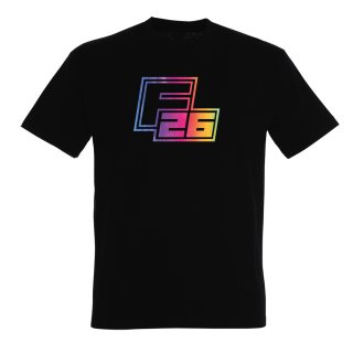 Fantic26 T-Shirt Schwarz/Rainbow XS